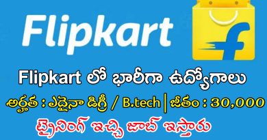 Flipkart Recruitment 2022 For Freshers | ఫ్లిప్ కార్ట్ లో భారీగా ఉద్యోగాలు | Flipkart Work From Home Jobs In Telugu | Flipkart Jobs In Telugu | Flipkart Jobs