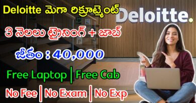 Deloitte మెగా రిక్రూట్మెంట్  | Latest Deloitte Recruitment 2024 | Latest Jobs In Telugu