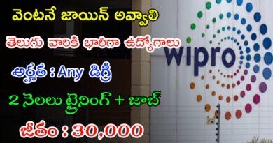 Latest Wipro Recruitment 2024 | తెలుగు వారికి విప్రో లో భారీగా ఉద్యోగాలు | Latest Jobs In Telugu